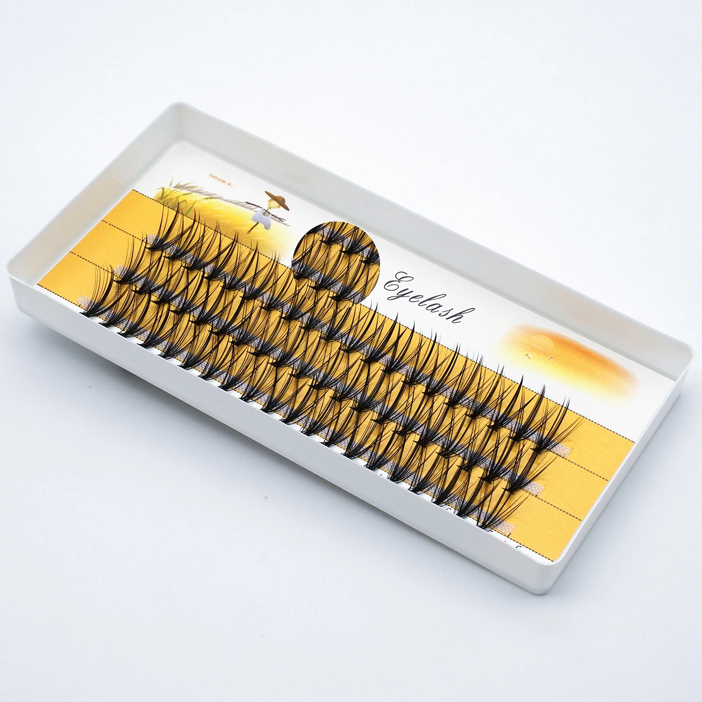 Anlinnet 20D Mink lashes 60 Bundles/Box Natural Thick Lash DIY Single Lash for Individual Eyelash Cluster Makeup Extension