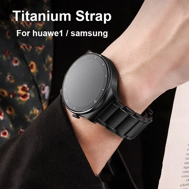Premium Titanium Metal Band Strap for Smartwatches, Adjustable Bracelet for Men and Women