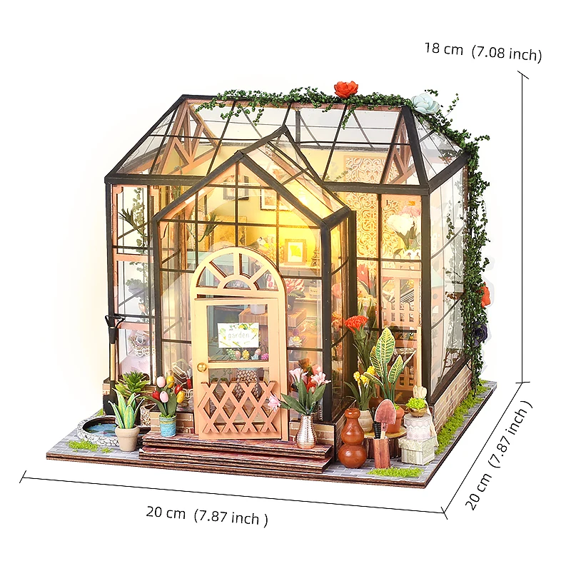 ตัวเลือกสินค้า DIY บ้านสวนหนังสือ 3D พร้อมไฟ LED