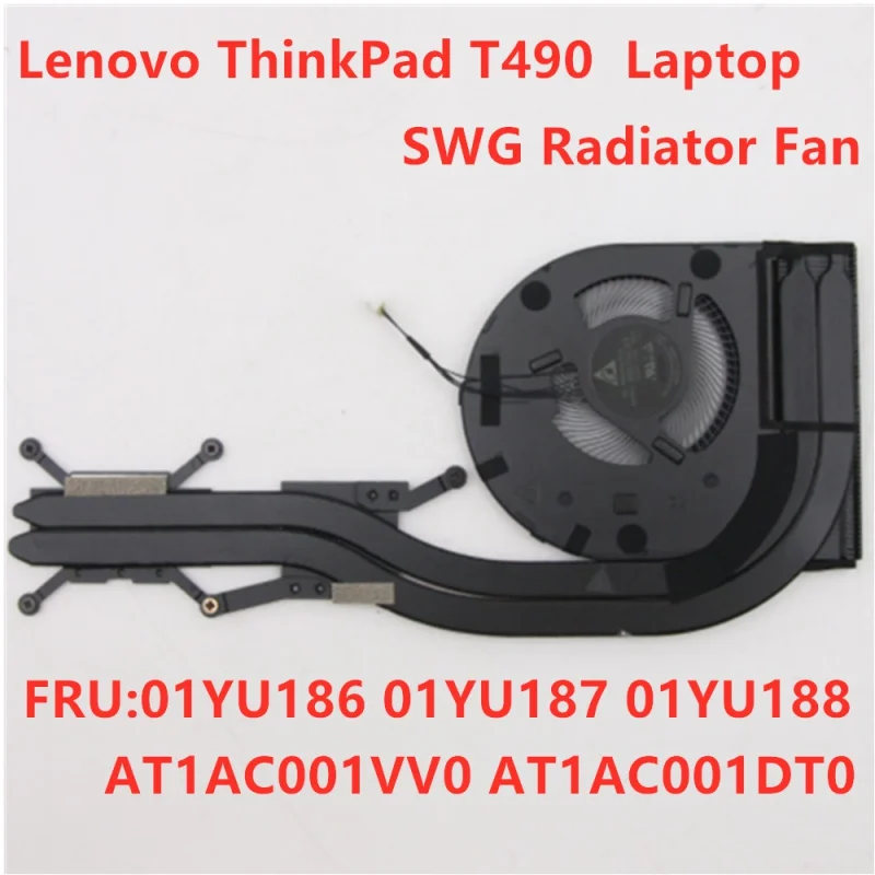 

New Original for Lenovo ThinkPad T490 CPU Cooling Fan Heatsink Assembly Radiator Cooler 01YU186 01 YU187 01YU188 AT1AC001DT0