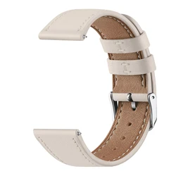 Elegant 18mm Leather Watch Band Bracelet - Premium Wristband - Vivoactive 3S (Star Light)