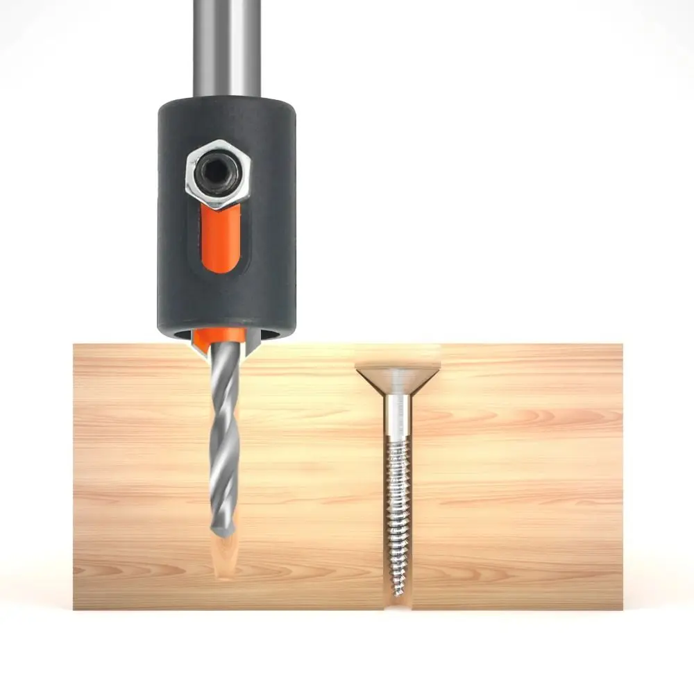 8mm /10mm Bit Countersink Drill Bit Hexagon Shank Round Shank Countersink Drill Aluminum Alloy Self Tapping Screw