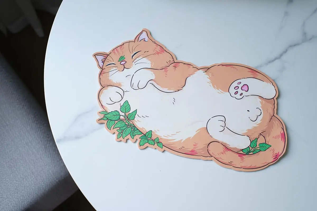 Kawaii Cat Mouse Pad Girl Cute Literary Cartoon Office Gamer Set Computer Desk Mats Thickened Non-slip Waterproof Keyboard Mat 6