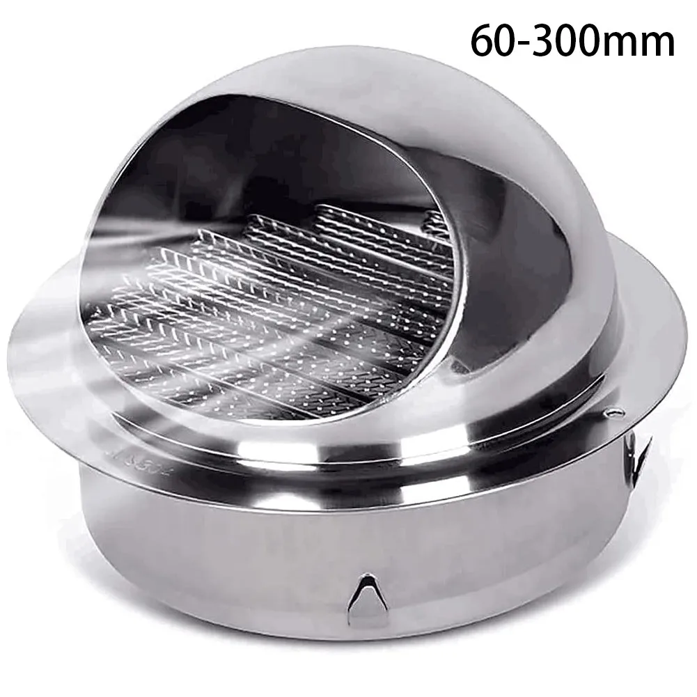 

Brushed Air Vent Grille Bull Nosed External Extractor Round Stainless Steel Wall Vent Outlet Durable High Quality