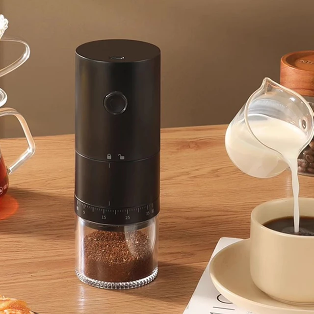 2025 Electric Coffee Bean Grinder Rechargeable Automatic Grinder Portable Coffee Grinder with steel core 1