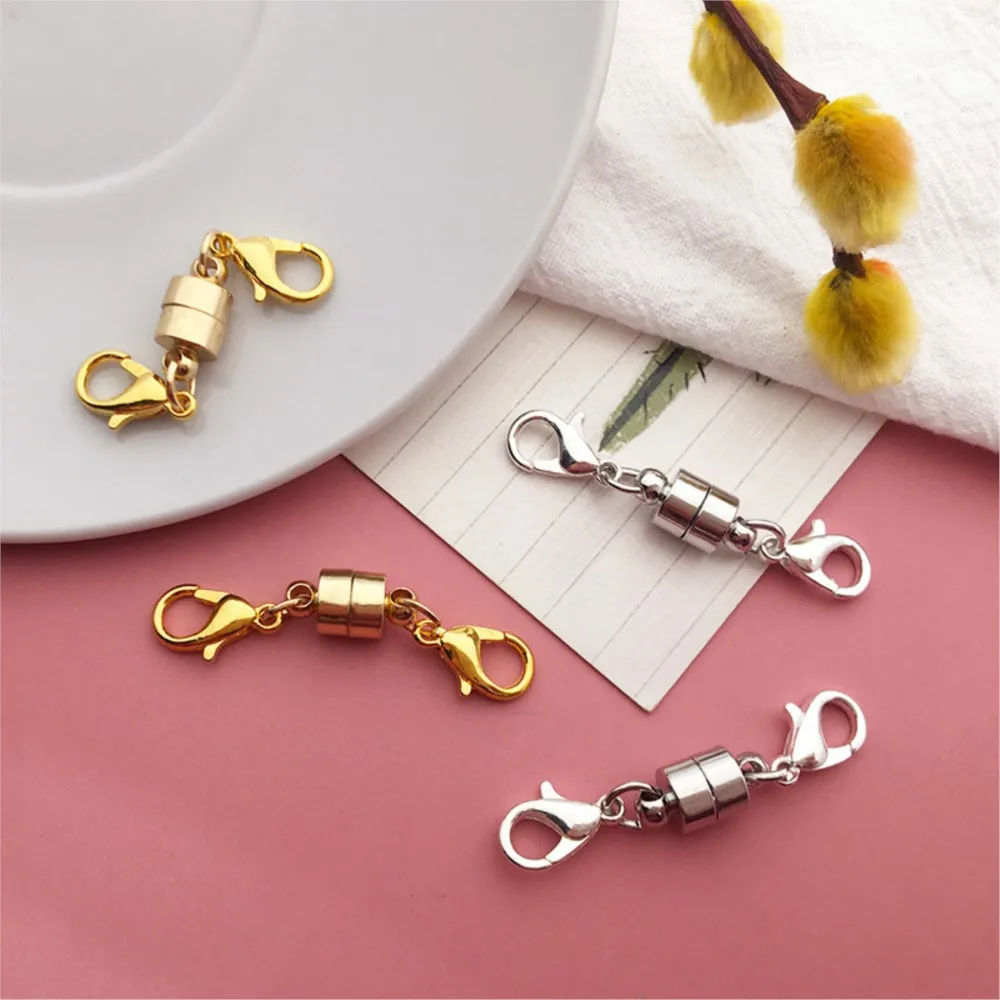 12 Cierres Magnéticos Para Joyería - Broches De Langosta Magnéticos En Oro Y Plata, Ideales Para Hacer Collares Y Pulseras DIY