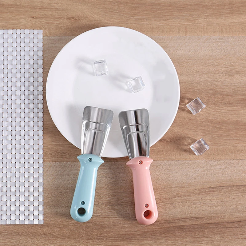 Stainless Steel Kitchen Fridge Clean Gadget Pink Defrosting Shovel Freezer Ice Scraper Deicing Tool Portable Accessories