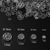 40 Pairs Plastic Button Snap Fasteners Invisible Press Studs Transparent Sew-on Buttons for DIY Clothing Crafts Shirt Sewing 2