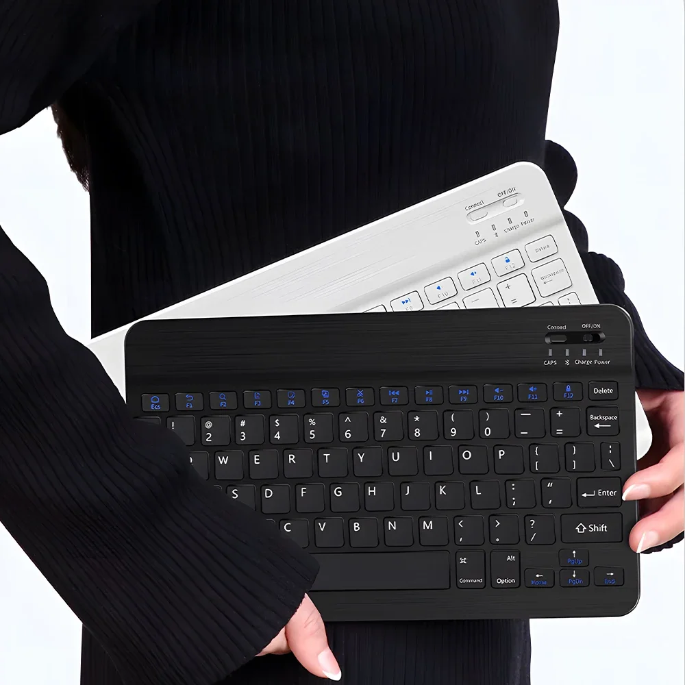 Black Bluetooth wireless keyboard mini lightweight iPad Xiaomi Samsung Huawei tablet Android iOS Windows Notebook accessories