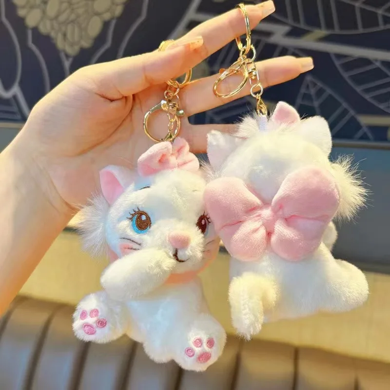 15Cm Kawaii Disney Marie Cat Plush Keychain Pendant Cute Cartoon New Plush Doll School Bag Pendant Couple Birthday Gift plush toy plush doll plush keychain key chain