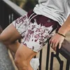 Summer New men short pant Skull Pattern Casual Shorts Street Hip Hop Fitness Polyester Fast Dry Breathable Embroidery Men Shorts 4