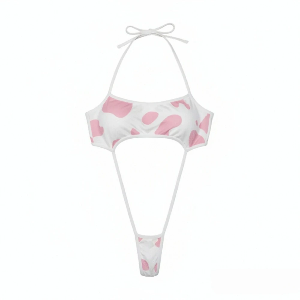 Exotic Porno Costumes Sexy Lingerie Set Cow Color Bodysuit + Stockings G-string Erotic Underwear Apparel Three-point Bikini 2026 - 6