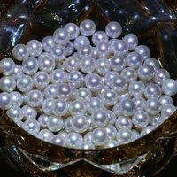 100% Natural Freshwater Akoya Pearls 3A 4A Loose Beads Half Drilled Hole Pearl for Make Jewelry DIY Earrings жемчуг натуральный 1