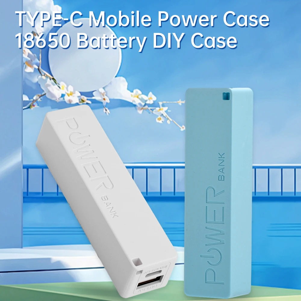 Battery Storage Box Battery Charger Power Bank Case Battery Power Bank Box Power Bank DIY TYPE-C 18650 Power Bank Battery Charger Case Portable USB Kit
