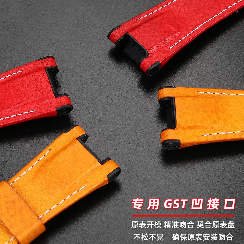 Canvas leather watch strap for Casio G-SHOCK GST-B100 S130 W300GL 400G W330 GST-W120L s120 W130L S100 Series watch accessorie