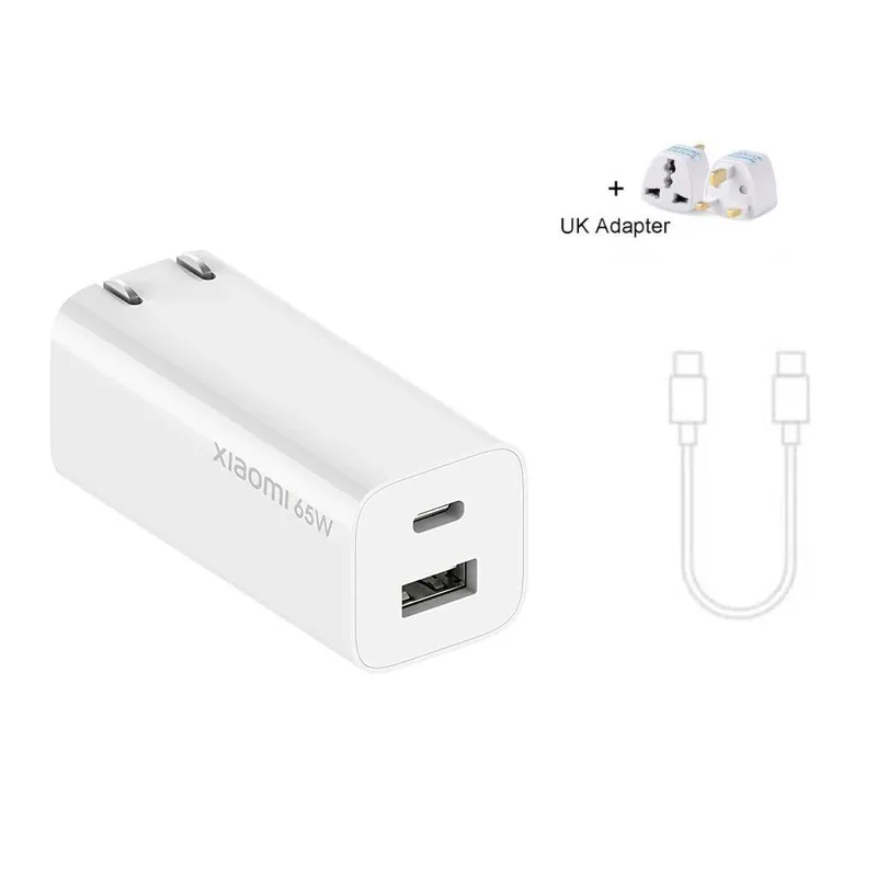 Original Xiaomi 67W GaN Wall Charger 1C1A Dual Port Fast Charger Type-C +  USB-A