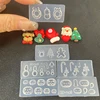 5Pc Christmas 3D Nail Molds 4*2cm Carv Mold Santa Claus/Gingerbread Man/Christmas Tree Resin Template(5Pc Christmas Charms Gift) 1
