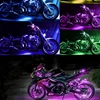 RGB APP LED Motorcycle Car Atmosphere Foot Light Remote Control Flexible Waterproof Sound Control 12V Moto Decorative Lamp Strip 6