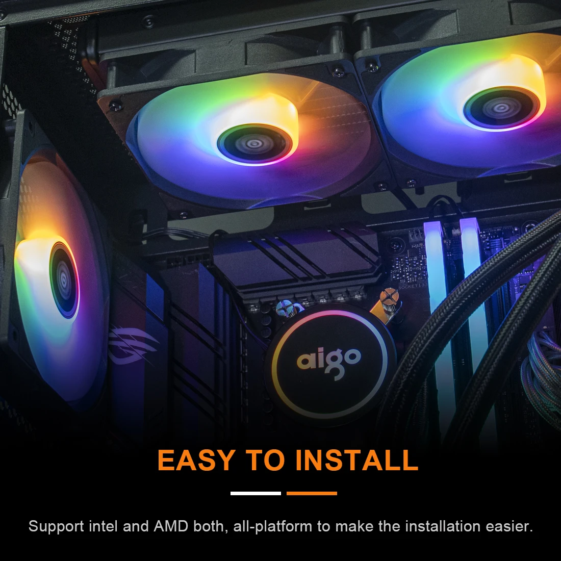 aigo AC SE 240 液体CPUクーラー Aigo ACSE 120 240 360 pc Integrated water cooling radiator