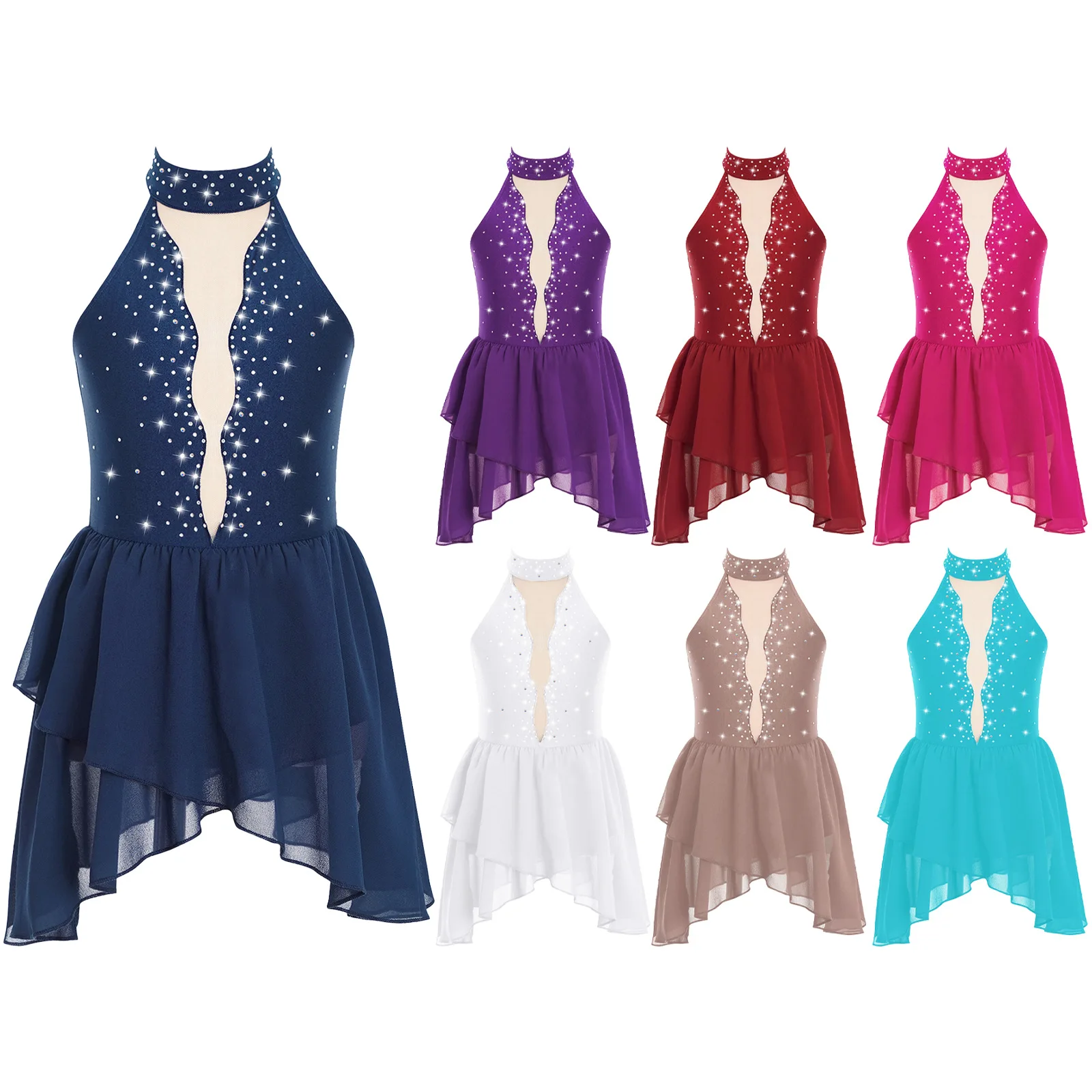 XUCZHAI Eiskunstlauf-Kleid ädchen Ballettanzug ... FüR Eislaufen