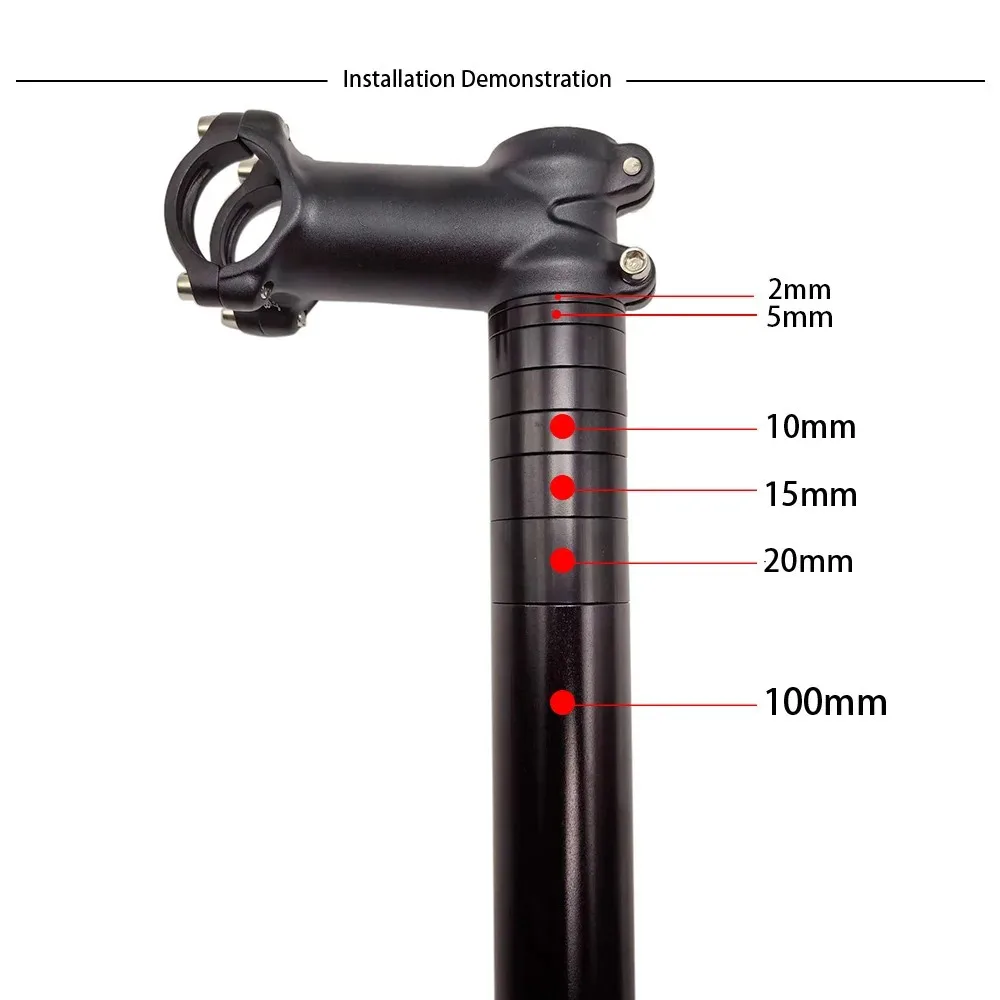 Aluminum Spacer 1-1/8" 28.6mm Bicycle Front Fork Standpipe Headset Stem Alloy Washer 50/100/150mm Height Handlebar Rise-up Adjus bicycle fork accessory bike front fork accessory bike fork accessory bike front fork parts