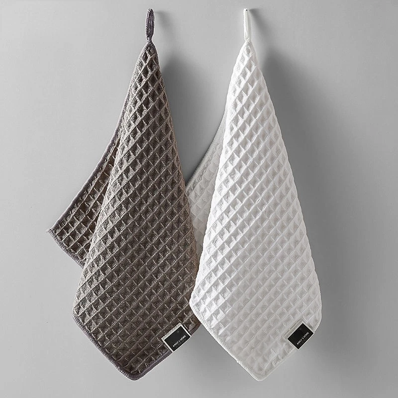 Barista Bar Towel Milk Tea Shop Coffee Machine Special Rag Absorbing Water Without Lint Cleaning Cloth White Small Square Towel cleaning cloth coffee towel towel cleaning cloth