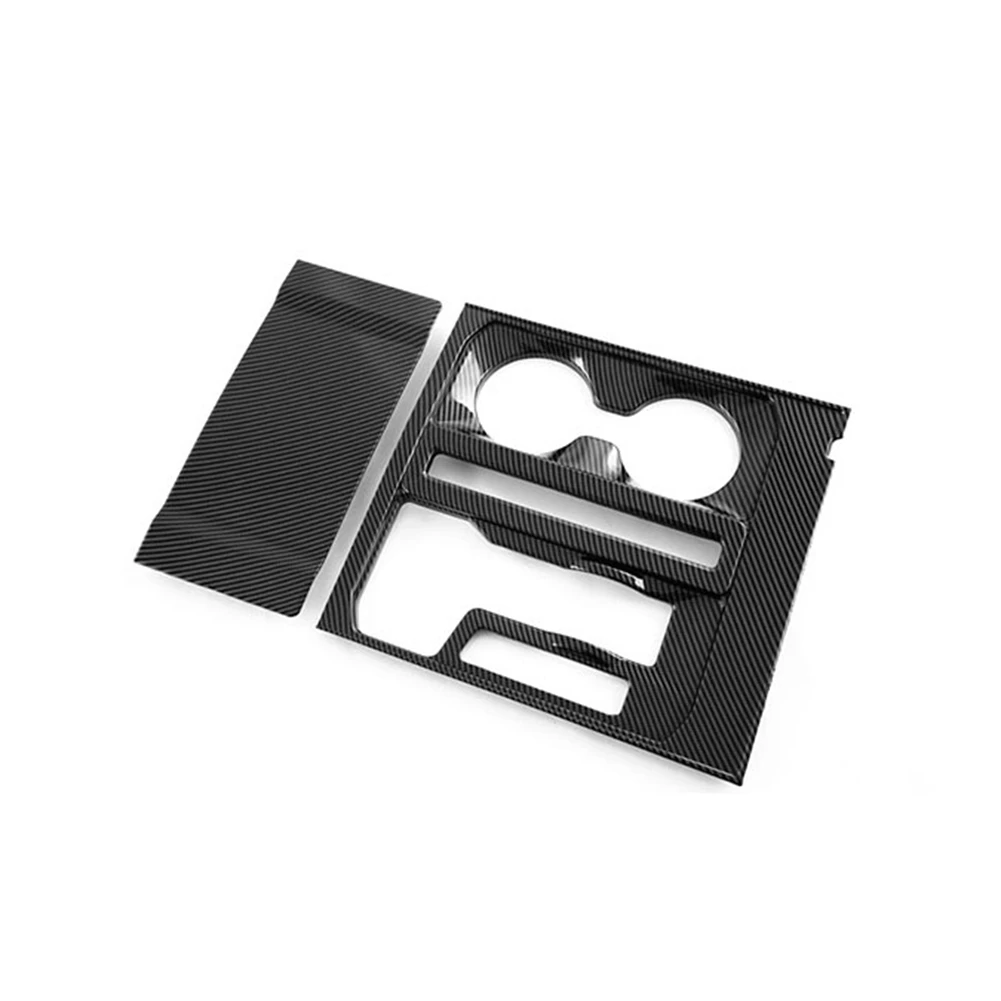 

Центральная консоль из углеродного волокна, 2 шт., панель переключения передач, подставка для чашки воды, отделка для Ford F150 2022 2023