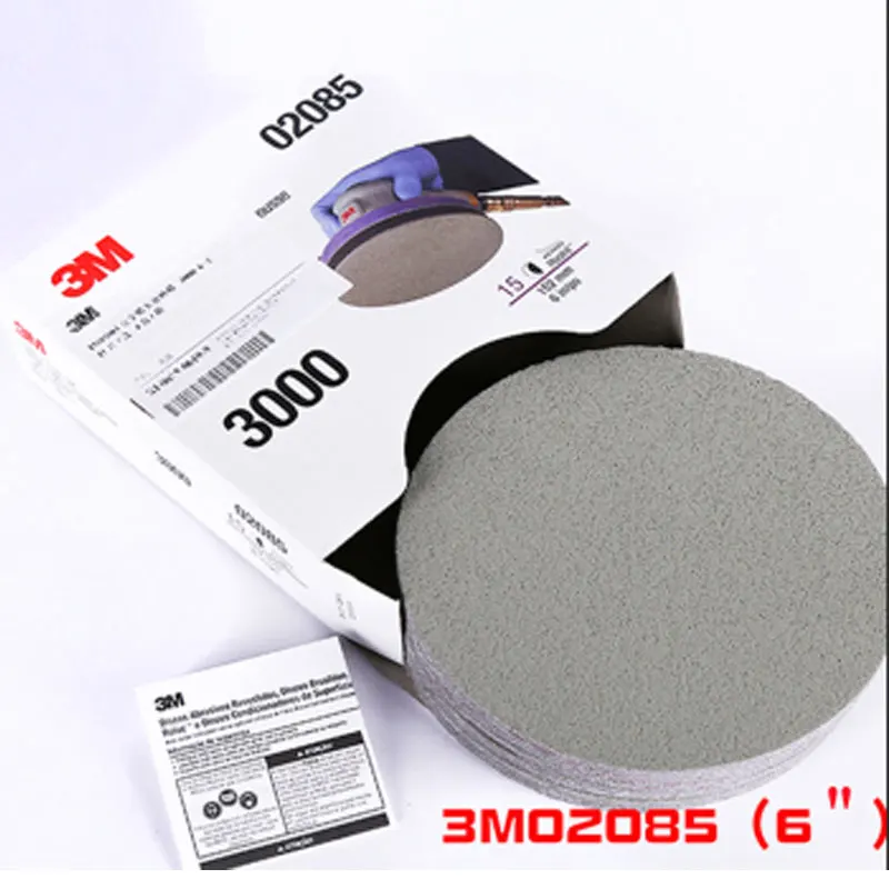 3M Trizact Foam Disc Sandpaper 3/6 Inch 15PC 3000-5000 Grit Self Adhesive Car Paint Surface Polishing