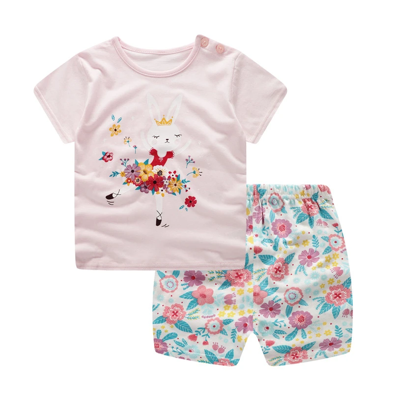 baby's complete set of clothing Summer Baby Short Sleeve for Clothing Boys Girls Cotton Suit for Children Two Clothes Sets for Babies Newborn Baby Girl Clothes newborn baby clothing set