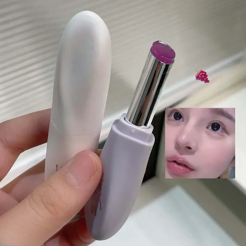 Grapes Lip Balm Stick Moisturizing Fruit Flavor Lips Care Makeup Hydrating Reduce Lip Lines Jelly Lip Tint Nude Lipstick Primer 2