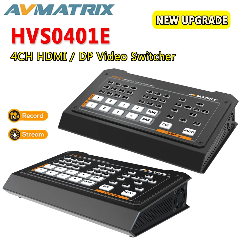 Avmatrix Hvs0401e Video Switcher Mixer For Live Streaming Record Micro