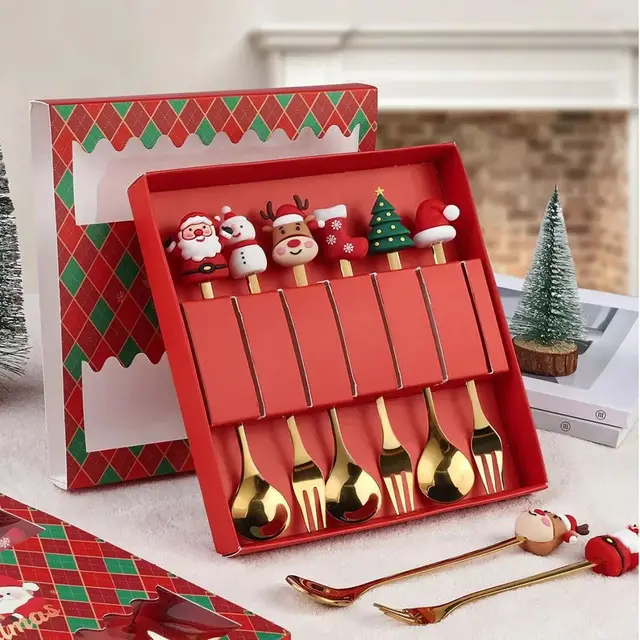 Christmas Spoon & Fork Set 1