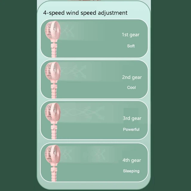 업그레이드 된 아기 유모차 팬 미니 휴대용 팬 배터리 작동 유연한 삼각대 작은 클립 팬 휴대용 책상 팬 새로운 Dropship