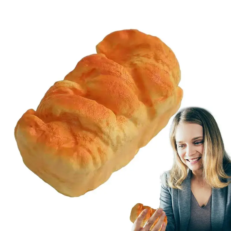 

Bread Slice Stress Toy Stress Relief Artificial Bread Funny Realistic Soft Bread Stress Toy For Kids Stress Relief Kitchen Decor