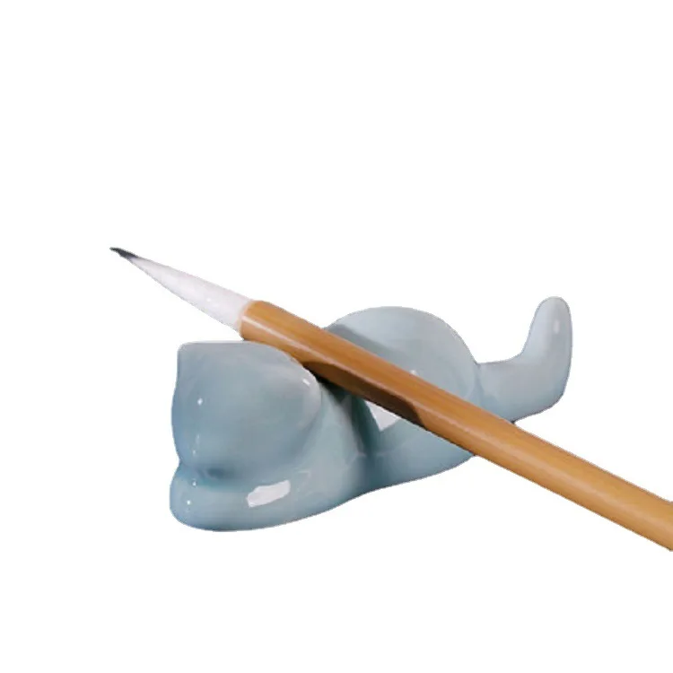 1pc Ceramic Pen Holder for Chinese Calligraphy Watercolor Ink Painting