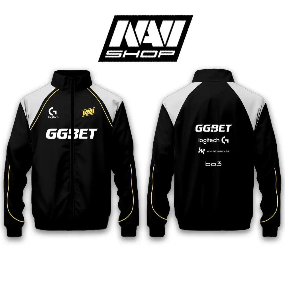 NAVI Esports Club Herbst/Winterjacke Uniform CS2 Pro League Team Trainingstrikot mit Reißverschluss Herren trendige Streetwear – Detail 4