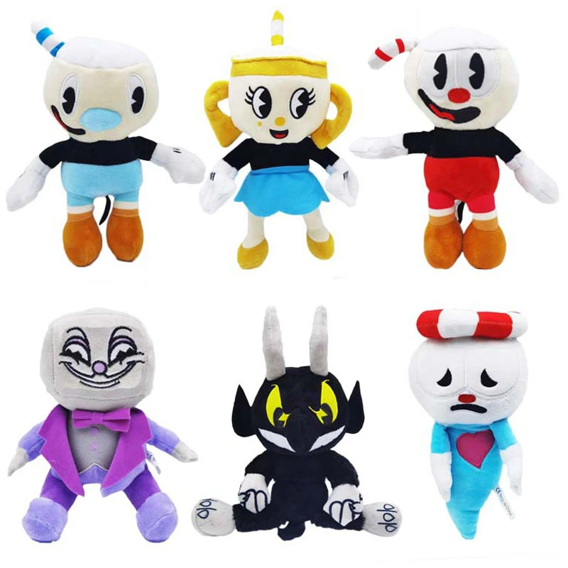 Hot Game Cuphead Plush Toys Mugman Ms. Chalice Ghost King Dice Cagney