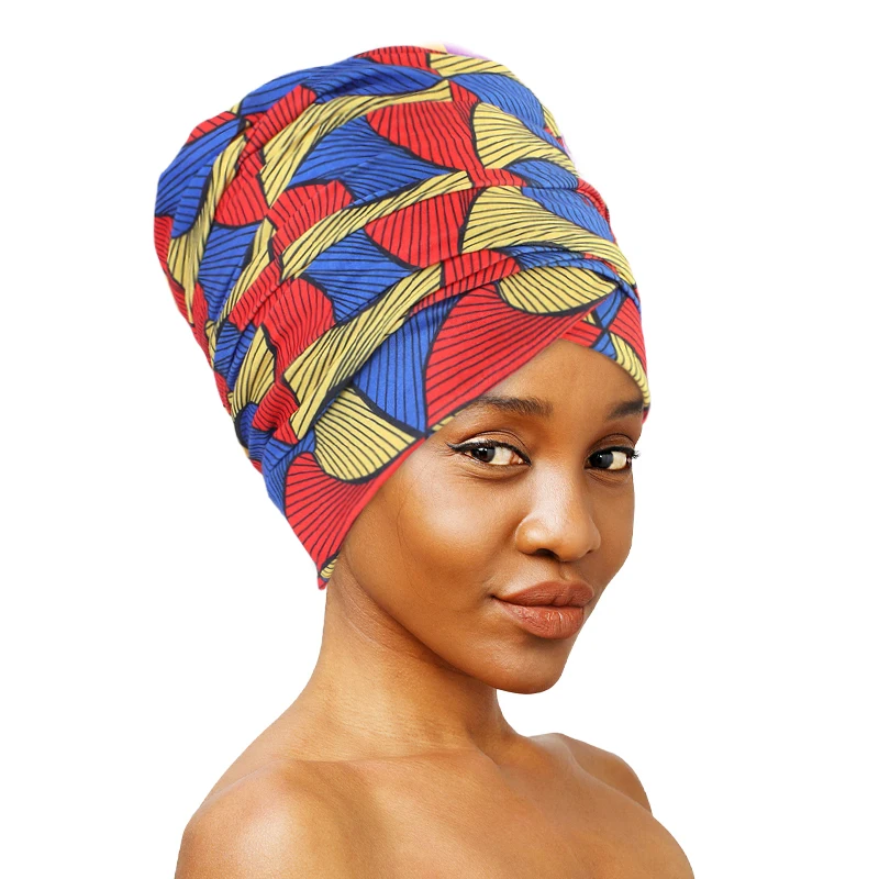 

New Women Printed Hijab Turban Caps Long Tail African Wraps Cap Muslim Head Scarf Hat Islamic Under Scarf Bonnet Turbante Mujer