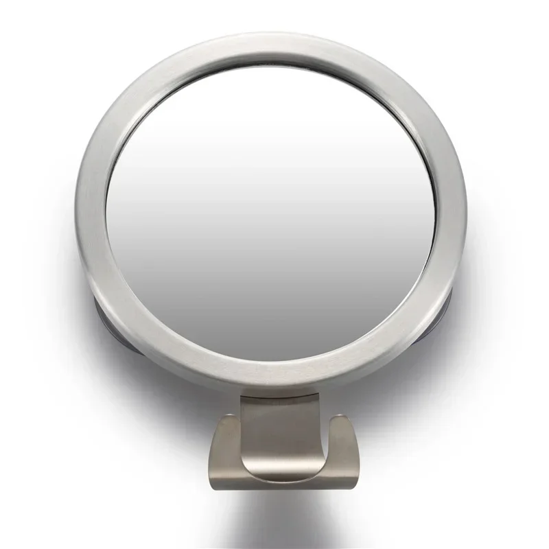 Stainless Steel Anti Fog Shower Mirror Bathroom Shaving Mirror wall Vanity Makeup Mirror Bathroom Supplies With Suction Cup Hook