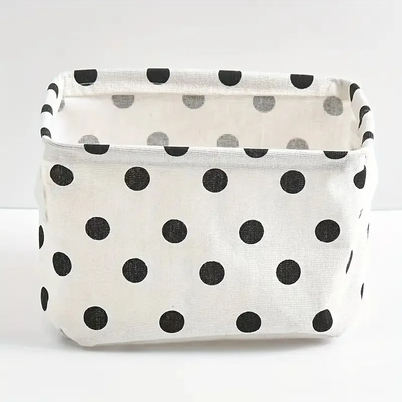 Small Foldable Canvas Storage Basket