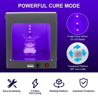 UV Resin Curing Light Box for LCD SLA DLP 3D Printer Model with Electric 360°Turntable, Adjustable Timer, Intelligent Protection 3