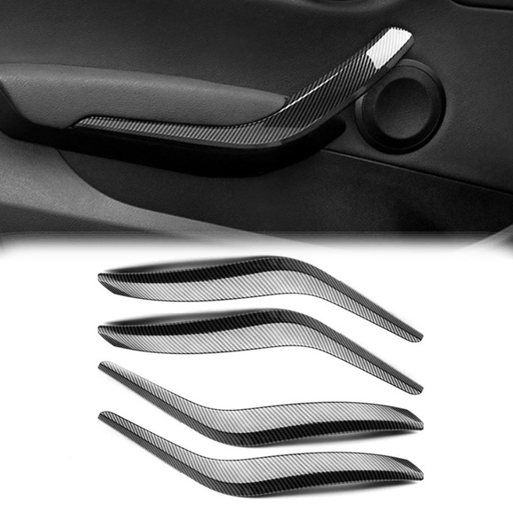 

4Pcs Car Door Handle Strips Cover Trim Stickers For BMW X1 E84 2010 2011 2012 2013 2014 2015 2016 Car Interior Accessories Decor
