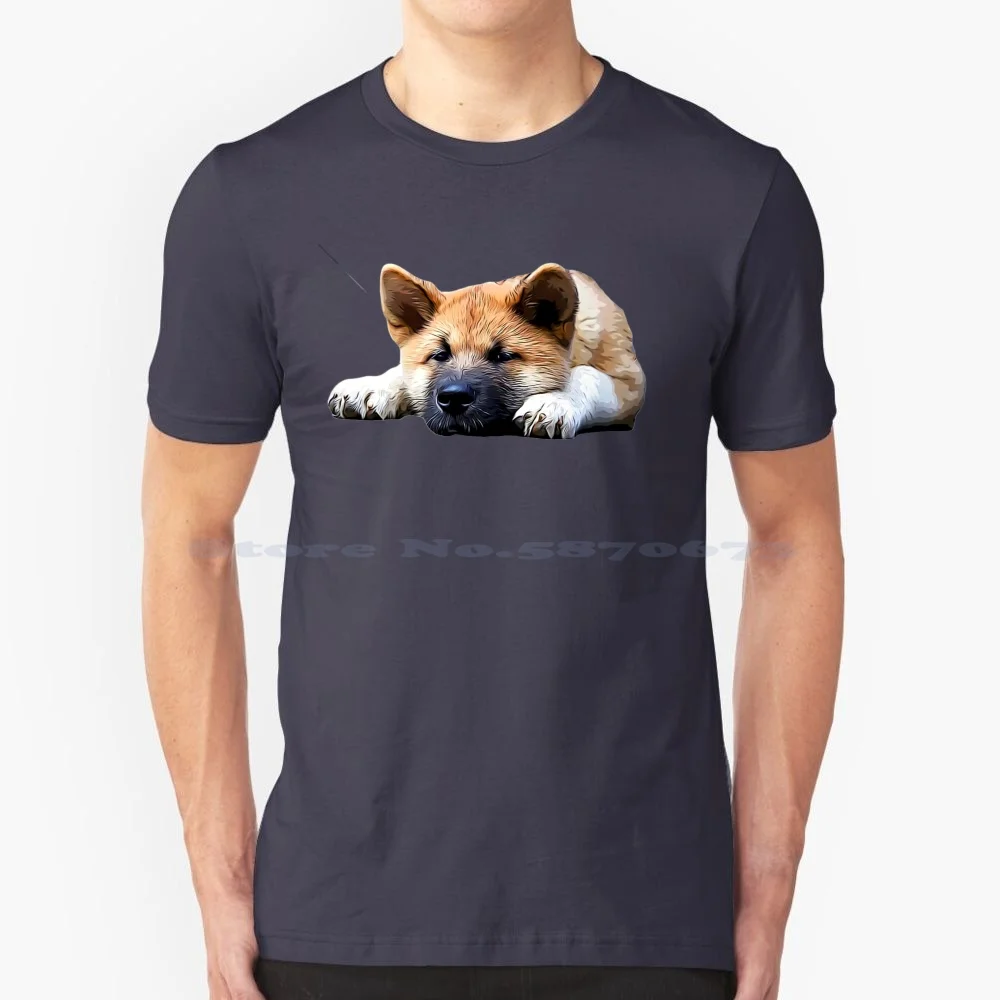 Akita Puppy Akita Inu Puppy Dog T Shirt 100% Cotone Tee Akita Inu Puppy American Akita Puppy Akitas Shiba Inu Japanese Akita
