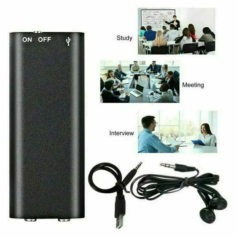 HD Digital Voice Recorder Mini Professional Dictaphone Ultra-Thin Safety Encrypt