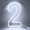 LED Neon 1 2 3 4 5 6 7 8 9 0 Number Sign for Birthday Wedding Party Decor 15in 38 cm High Numbers Led Light Sign Power by USB 1