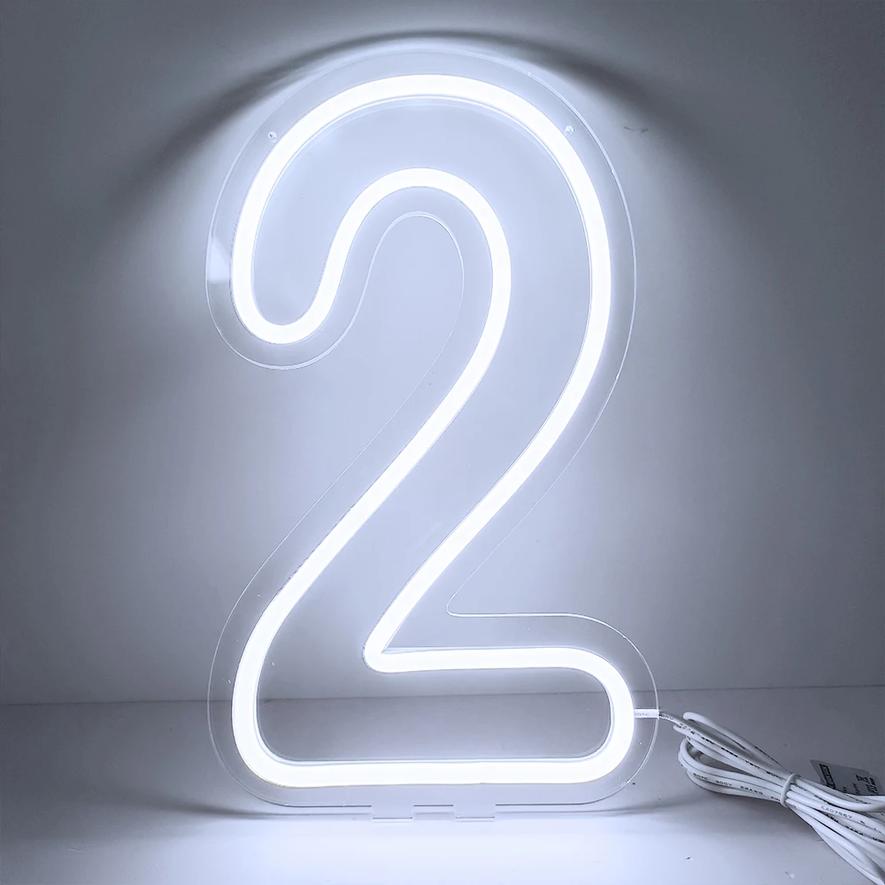 Number 1 Neon Sign Large LED Light Signs for Baby First Birthday Party  Wedding Home Room Bar Decor Birthday Gifts 30 inch Numbers (Warm)