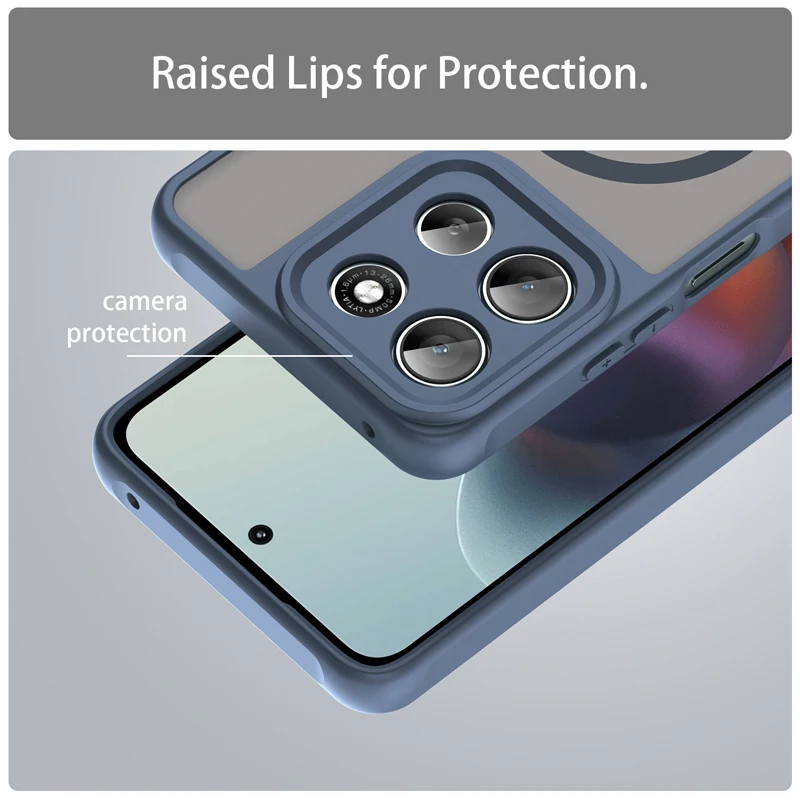 Magnetic Translucent Frosted Matte Waterproof Protective Phone Case
