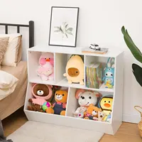 Kids Bookshelf, Bookcase Footboard, Toy Storage Cubby, Children's Toy Shelf, 35.4" L Toy Storage Cabinet Fit for Children's Room 2