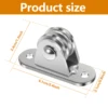 4Pcs Small Fixed Pulley Block Sturdy Steel Duplex Bearing Pulley Roller Set Silent Pulley Wheel Stable Pulley Loading 170lbs 3