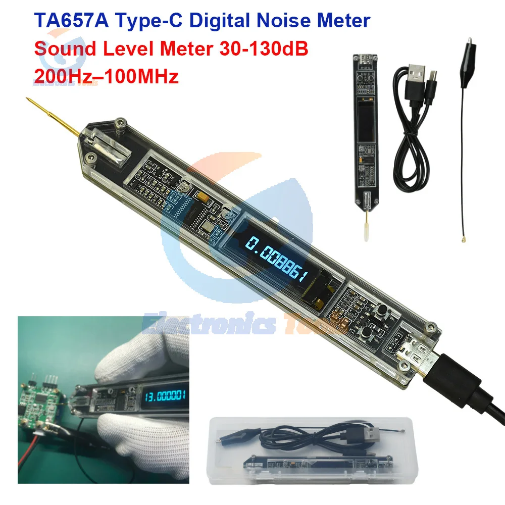 Contatore di frequenza Tipo penna 200Hz-100MHz Misuratore di frequenza segnale RF ad alta precisione per MF Calibrazione dell'oscillatore MCU HF VHF FM